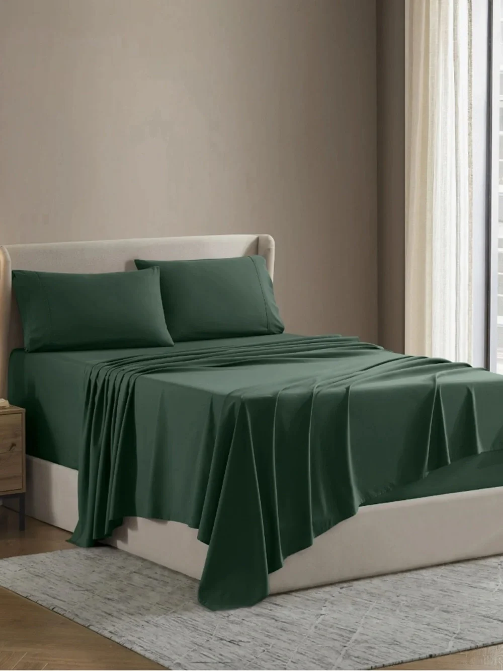 Nestl Hunter Green Twin 3-Piece Bed Sheet Set BRAND NEW and UNOPENED